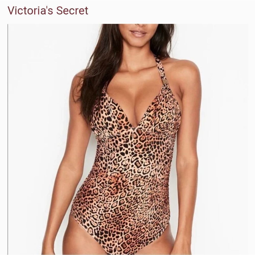 NWOT Victoria Secret  One Piece Cheetah Print Size 8 D Cup Swimsuit